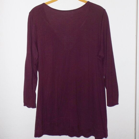 Purple long sleeve women's tee Size L (#EV1643) - Picture 6 of 6